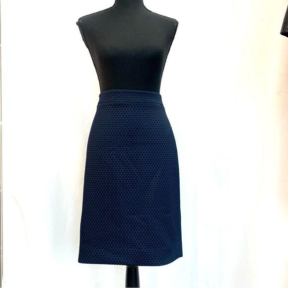 J Crew navy blue textured pencil skirt Sz 6 - Picture 11 of 11